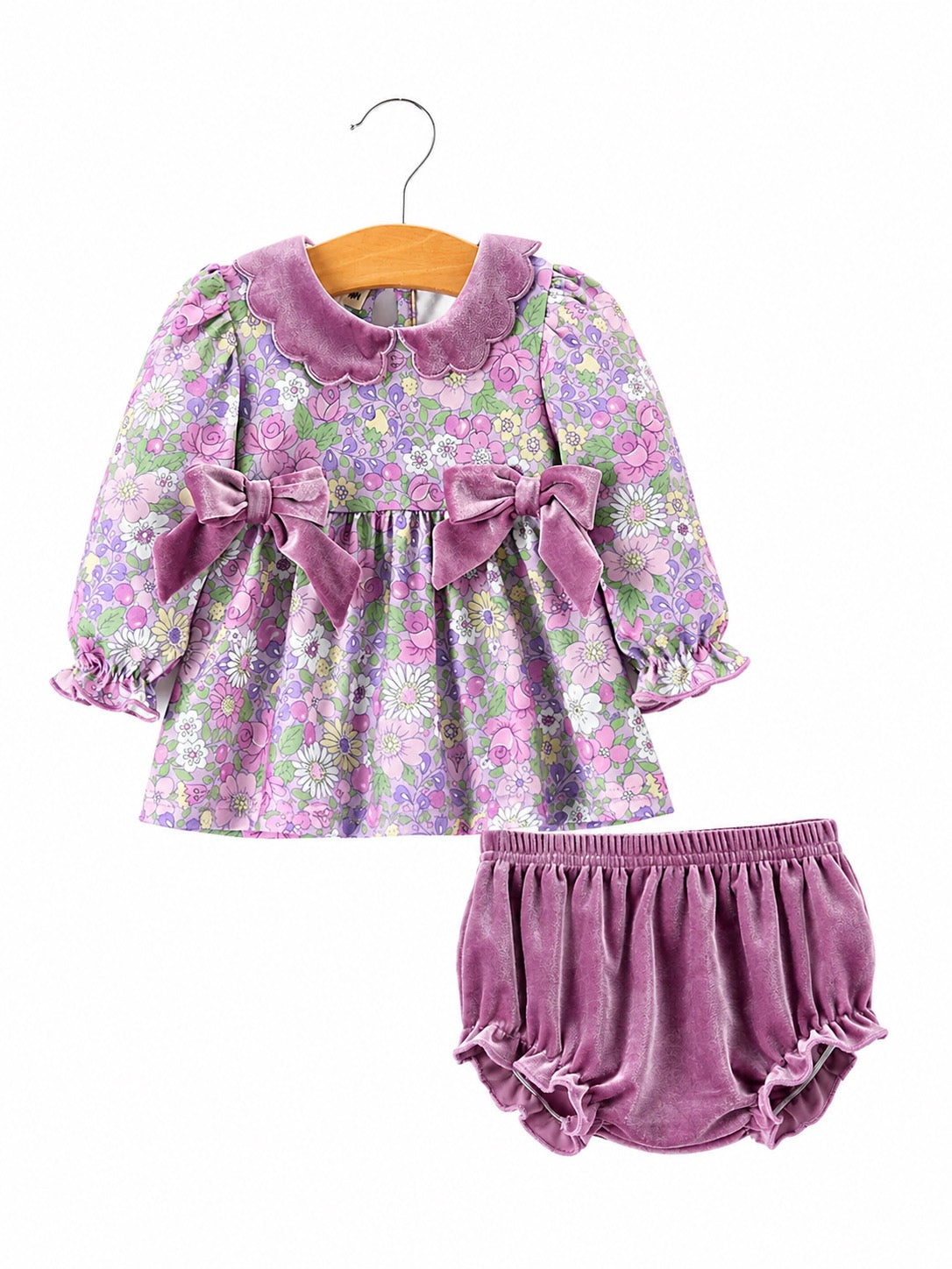 RFD Purple Velvet Bloomer Set