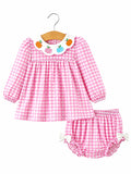 RFD Pink Plaid Pumpkin Bloomer Set