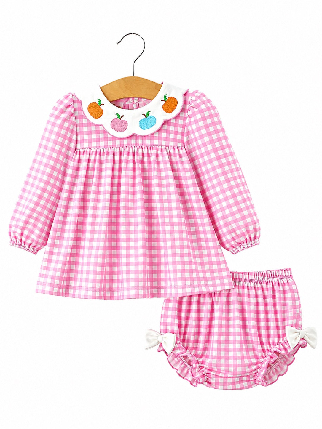 RFD Pink Plaid Pumpkin Bloomer Set